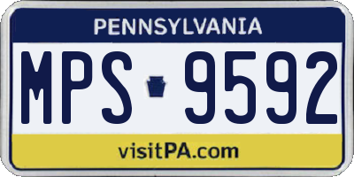 PA license plate MPS9592