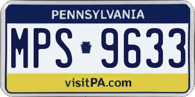 PA license plate MPS9633