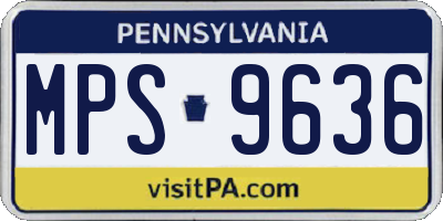 PA license plate MPS9636