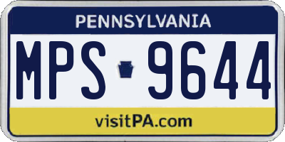 PA license plate MPS9644