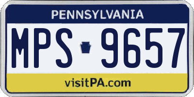 PA license plate MPS9657