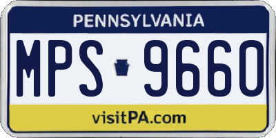 PA license plate MPS9660