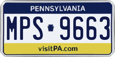 PA license plate MPS9663