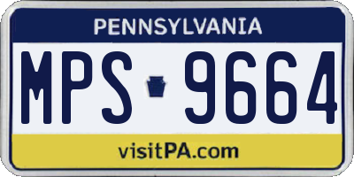PA license plate MPS9664