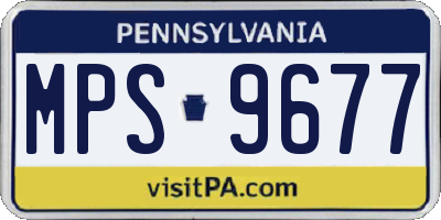 PA license plate MPS9677