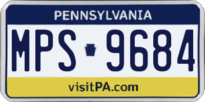 PA license plate MPS9684