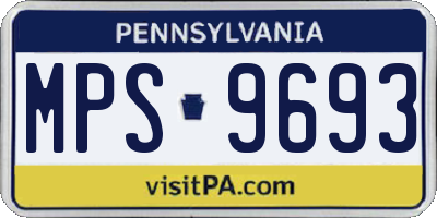 PA license plate MPS9693
