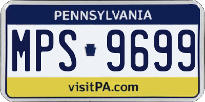 PA license plate MPS9699