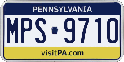 PA license plate MPS9710