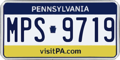 PA license plate MPS9719