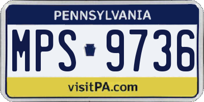 PA license plate MPS9736