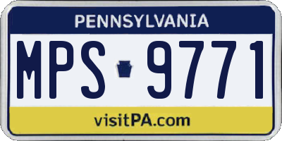 PA license plate MPS9771