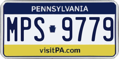 PA license plate MPS9779