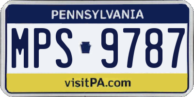 PA license plate MPS9787