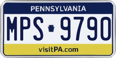 PA license plate MPS9790