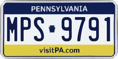 PA license plate MPS9791