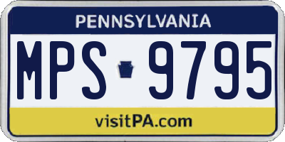 PA license plate MPS9795