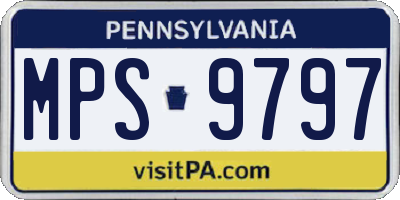 PA license plate MPS9797