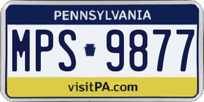 PA license plate MPS9877