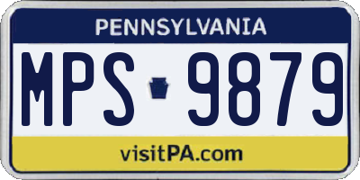 PA license plate MPS9879