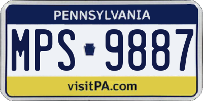 PA license plate MPS9887