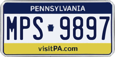PA license plate MPS9897