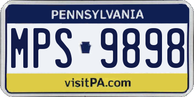 PA license plate MPS9898
