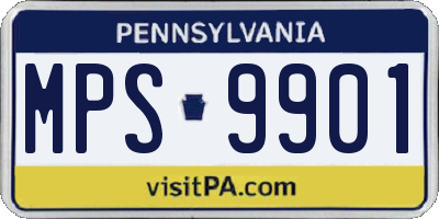 PA license plate MPS9901