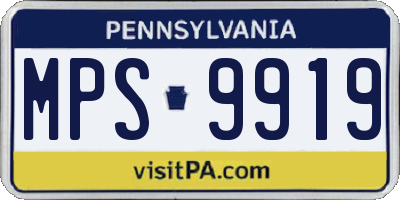 PA license plate MPS9919
