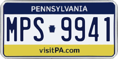 PA license plate MPS9941