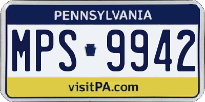 PA license plate MPS9942