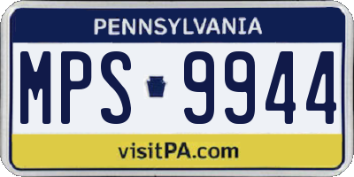 PA license plate MPS9944