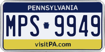 PA license plate MPS9949