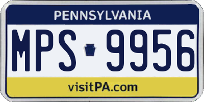 PA license plate MPS9956