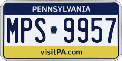 PA license plate MPS9957