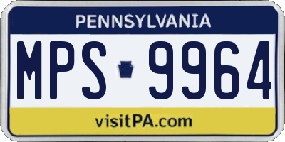 PA license plate MPS9964