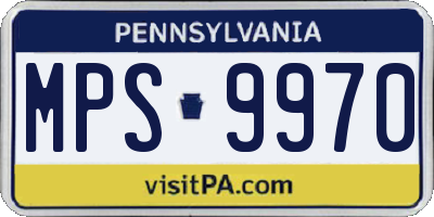 PA license plate MPS9970