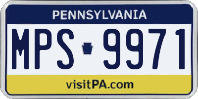 PA license plate MPS9971