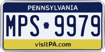 PA license plate MPS9979