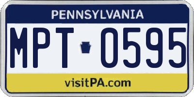 PA license plate MPT0595