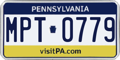 PA license plate MPT0779