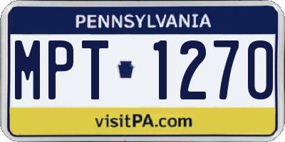 PA license plate MPT1270
