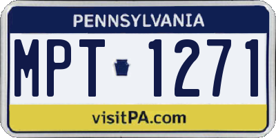 PA license plate MPT1271