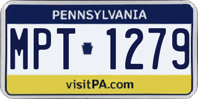 PA license plate MPT1279