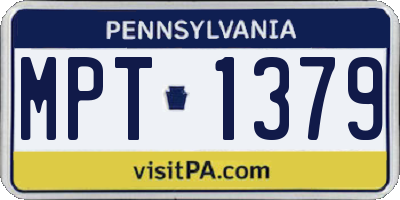 PA license plate MPT1379