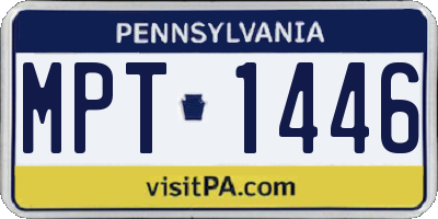 PA license plate MPT1446