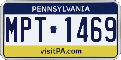 PA license plate MPT1469
