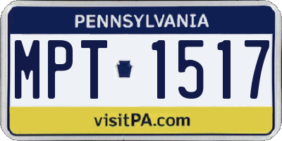 PA license plate MPT1517