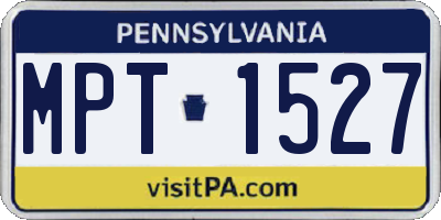 PA license plate MPT1527