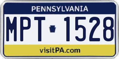 PA license plate MPT1528